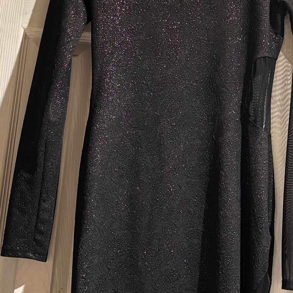 Forever 21 Shimmering Black Long Sleeve Dress
